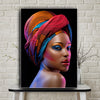 African Beauty with Red Lips Canvas Painting - Self-Improvement Lions Den