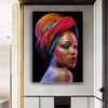 African Beauty with Red Lips Canvas Painting - Self-Improvement Lions Den