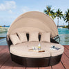 Outdoor Patio Rattan Retractable Canopy Daybed Sturdy and Durable - Self-Improvement Lions Den