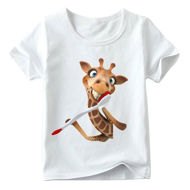 Funny Giraffe Cartoon Design T shirt - Self-Improvement Lions Den