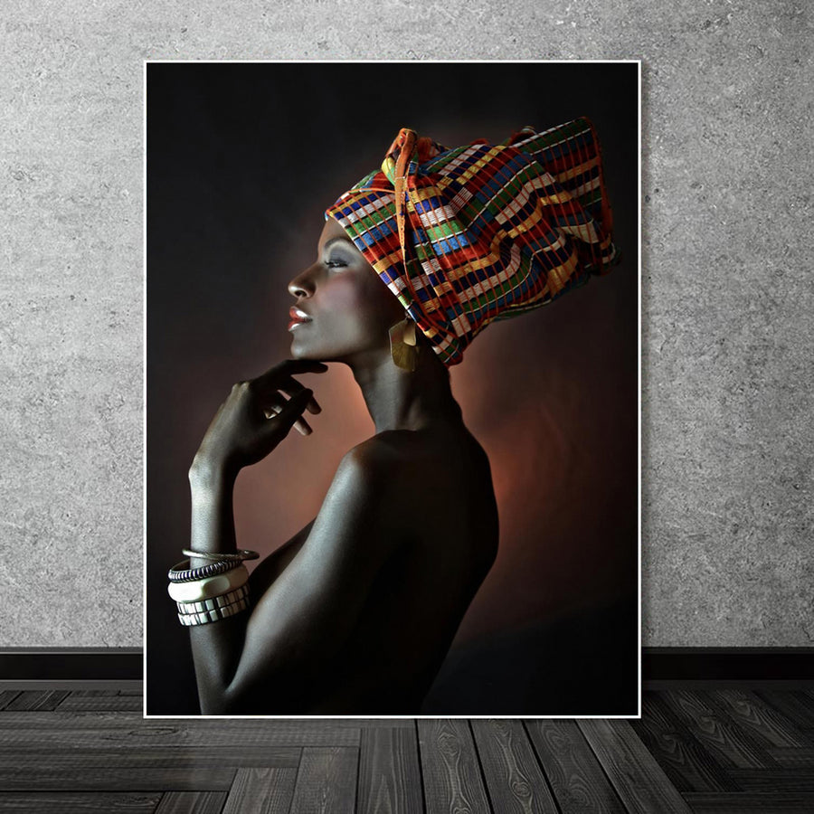 African Women Oil Paintings Print on Canvas - Self-Improvement Lions Den