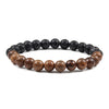 8mm Wood Beads Mens Bracelet - Self-Improvement Lions Den