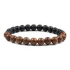 8mm Wood Beads Mens Bracelet - Self-Improvement Lions Den