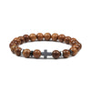 8mm Wood Beads Mens Bracelet - Self-Improvement Lions Den