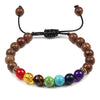 8mm Wood Beads Mens Bracelet - Self-Improvement Lions Den