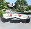 Panana 7 Piece Large Outdoor PE Rattan Wicker Sofa with Coffee Table Sectional Set - Self-Improvement Lions Den