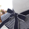 Hepburn Wind Black & White Striped Bowknot Hat - Self-Improvement Lions Den