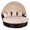 Outdoor Patio Rattan Retractable Canopy Daybed Sturdy and Durable - Self-Improvement Lions Den