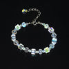 Stained Glass Zircon Crystal Square Ball Bead Bracelet - Self-Improvement Lions Den