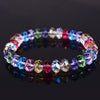 Stained Glass Zircon Crystal Square Ball Bead Bracelet - Self-Improvement Lions Den