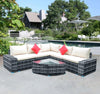 Panana 7 Piece Large Outdoor PE Rattan Wicker Sofa with Coffee Table Sectional Set - Self-Improvement Lions Den