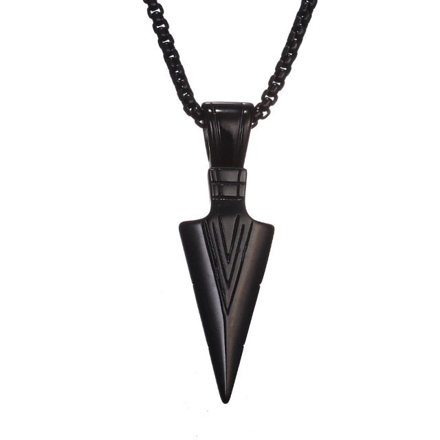 Arrow Head Pendant Long Chain Necklace - Self-Improvement Lions Den