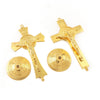 Gold Color Jesus Crucifix Ornaments Statue with Base - Self-Improvement Lions Den