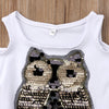 Girls Casual Sequins Owl Printed T-shirt - Self-Improvement Lions Den