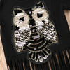 Girls Casual Sequins Owl Printed T-shirt - Self-Improvement Lions Den