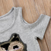 Girls Casual Sequins Owl Printed T-shirt - Self-Improvement Lions Den