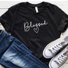 Blessed Letter Printed T Shirt Women Summer - Self-Improvement Lions Den