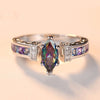 Rainbow Romantic Oval Zircon Ring - Self-Improvement Lions Den