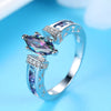 Rainbow Romantic Oval Zircon Ring - Self-Improvement Lions Den