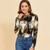 BOHO Style Satin Printed Shirt - Self-Improvement Lions Den