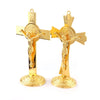 Gold Color Jesus Crucifix Ornaments Statue with Base - Self-Improvement Lions Den