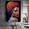 African Beauty with Red Lips Canvas Painting - Self-Improvement Lions Den